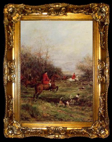 framed  unknow artist Classical hunting fox, Equestrian and Beautiful Horses, 073., ta009-2